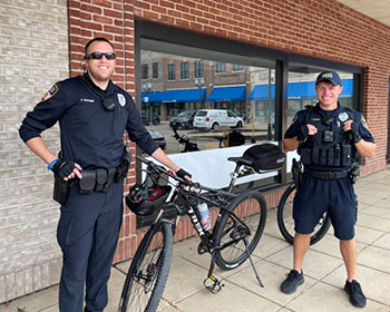 Two bike patrol officers