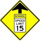 School Speed Limit sign