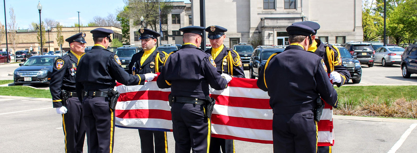 Officers standing at attention