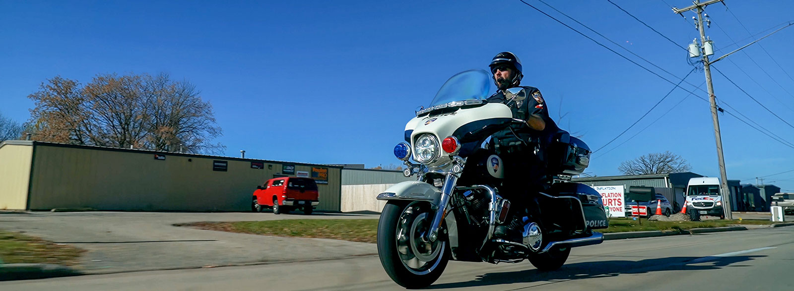 Motorcycle Unit and CCOV in a parade