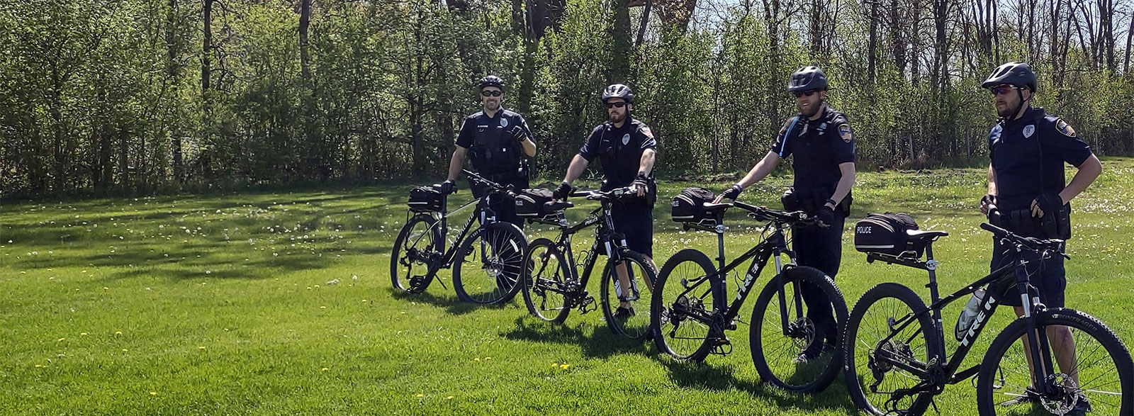 Officers at a community fun run