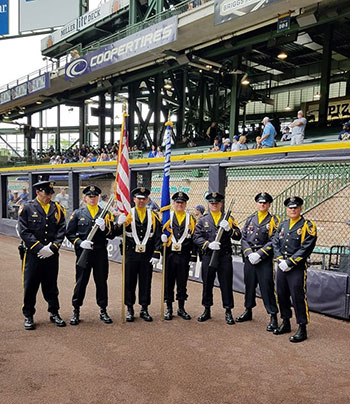 Honor Gaurd in at a Brewers game