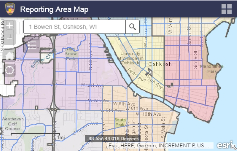 Reporting Area Map